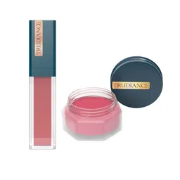TRUDIANCE Tint Salve for Lips & Cheeks - Alpine Sunset & Matte Serum Lipstick - Apricola-9