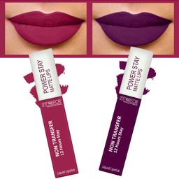 FORFOR Set of 2 Powerstay Non Transfer Liquid Matte Lipstick - 5 ml Each-6