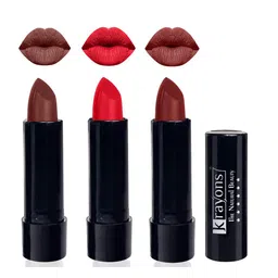 krayons Set Of 3 Cute Pop Waterproof & Moisturizing Matte Lipstick - 3.5 g Each-43