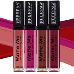 PERPAA Set of 4 Matte Me Ultra Smooth Matte Long Lasting Liquid Lipsticks - 5 ml each-10