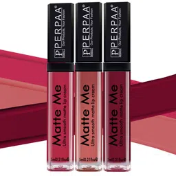 PERPAA Set Of 3 Matte Me One Stroke Ultra Smooth Matte Lipstick - 5ml Each-14