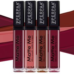 PERPAA Set of 4 Matte Me Ultra Smooth Matte Long Lasting Liquid Lipsticks - 5 ml each-11