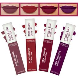 FORFOR Set of 4 Powerstay Non Transfer Liquid Matte Lipstick - 5 ml Each-95