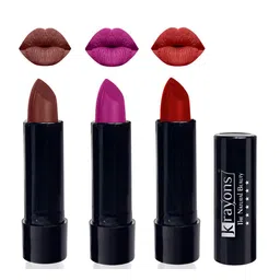 krayons Set Of 3 Cute Pop Waterproof & Moisturizing Matte Lipstick - 3.5 g Each-38