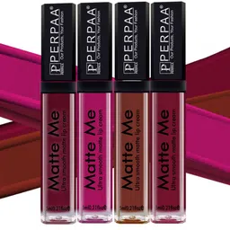 PERPAA Matte Me Set of 4 One Stroke Matte Liquid Lipsticks 5ml Each-53