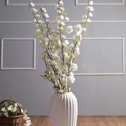 TAYHAA Set of 2 White & Green Artificial Flowers and Plants-picture-17