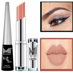 MI FASHION Set of Ten2Ten Liquid Eyeliner - 01 & Creme Matte Lipstick - 25-image-81
