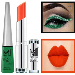 MI FASHION Set of Ten2Ten Liquid Eyeliner - 04 & Creme Matte Lipstick - 03-image-94
