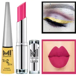MI FASHION Set of Ten2Ten Liquid Eyeliner - 02 & Creme Matte Lipstick - 17-image-73