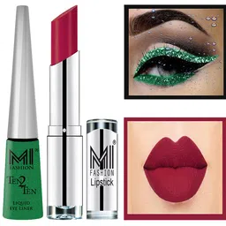 MI FASHION Set of Ten2Ten Liquid Eyeliner - 04 & Creme Matte Lipstick - 11-image-82