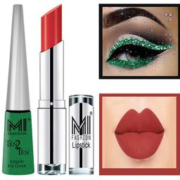MI FASHION Ten2Ten Liquid Eyeliner 04 & Creme Matte Lipstick - 04-image-39