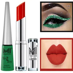 MI FASHION Set of Ten2Ten Liquid Eyeliner - 04 & Creme Matte Lipstick - 16-image-98
