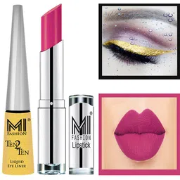MI FASHION Set of Ten2Ten Liquid Eyeliner - 02 & Creme Matte Lipstick - 14-image-86