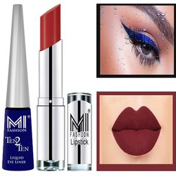 MI FASHION Ten2Ten Liquid Eyeliner 03 & Creme Matte Lipstick - 02-image-92