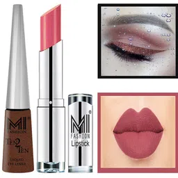 MI FASHION Set of Ten2Ten Liquid Eyeliner - 05 & Creme Matte Lipstick - 08-image-65
