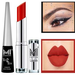 MI FASHION Ten2Ten Liquid Eyeliner 01 & Creme Matte Lipstick - 16-36