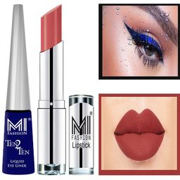 MI FASHION Set of Ten2Ten Liquid Eyeliner - 03 & Creme Matte Lipstick - Blue 21-image-76