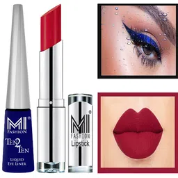 MI FASHION Set of Ten2Ten Liquid Eyeliner - 03 & Creme Matte Lipstick - 13-image-84