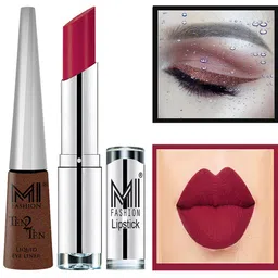 MI FASHION Set of Ten2Ten Liquid Eyeliner - 05 & Creme Matte Lipstick - 11-image-42