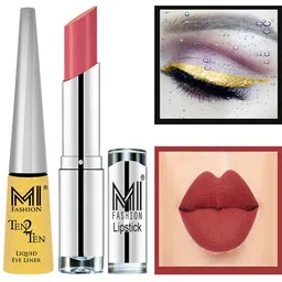 MI FASHION Set of Ten2Ten Liquid Eyeliner - 02 & Creme Matte Lipstick - 23-image-77