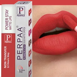 PERPAA Power Stay Set Of 5 Matte Liquid Lipstick - 5ml Each -Red-Wine-Pink-Apple Red-Mauve image 2