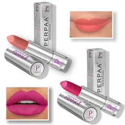 PERPAA Set of 2 Push Button Matte Lipstick 3.5g each - Matte Nude 162 & Matte Pink 175 image 2