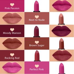 PERPAA Set Of 5 Sensational Creamy Matte Long Lasting Lipsticks image 2