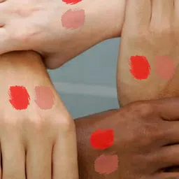KINDED Set of 2 Creamy Matte Lip Eye Cheek Tints 8 g Each- Retro Red - Peachy Nude image 2