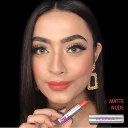 PERPAA Set of 2 Push Button Matte Lipstick 3.5g each - Matte Nude 162 & Matte Orange 193 image 5