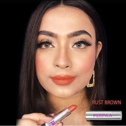 PERPAA Set of 2 Push Button Matte Lipstick 3.5g each - Matte Magenta 158 & Rust Brown 301 image 4