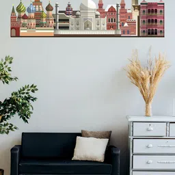 RANGOLI Multicoloured Aladin City Wall Sticker-image-42