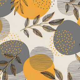 Wallpics Grey & Yellow Abstract Printed Self-Adhesive Wall Sticker-0