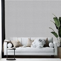 Wallpics White & Black Geometric Printed  Self Adhesive Wallpaper-image-50