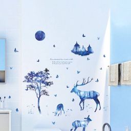 Jaamso Royals Blue Printed Waterproof Wallsticker-picture-18