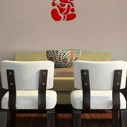 VAH Kya Bat Hai !! Red Ganesha 3D Acrylic Wall Sticker-image-34