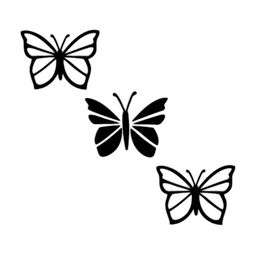 VAH Kya Bat Hai !! Black 3 Pieces Butterfly Mirror Wall Stickers-31