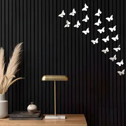 VAH Kya Bat Hai !! 40 Pieces Shatterproof & 3D Butterfly Acrylic Mirror Wall Stickers-picture-15