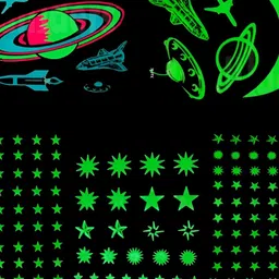 Wall1ders Green 3D Night Glow Radium Wall Stickers-image-36