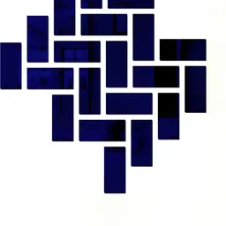 Wall1ders Blue 20 Pieces 3D Rectangle 3D Wall Stickers-39