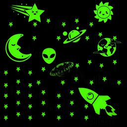 Wall1ders 120 Pieces Green Night Glow Wall Stickers-image-19
