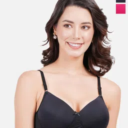 FIMS Pack Of 2 Full Coverage Lightly Padded Everyday Bras With All Day Comfort-3