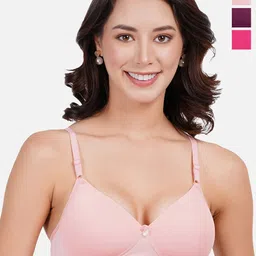 FIMS Pack of 3 All Day Comfort Everyday Bra - Full Coverage Lightly Padded-picture-14