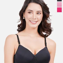 FIMS Pack Of 3 Full Coverage Lightly Padded Everyday Bra With All Day Comfort-11