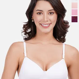 FIMS Pack of 4 All Day Comfort Everyday Bra - Full Coverage Lightly Padded-picture-1