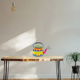 RANGOLI Kids Multi-Coloured Chai Party Self Adhesive Wall Sticker-98