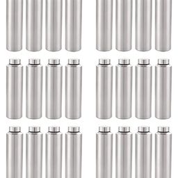 Kuber Industries Silver-Toned Set of 6 Stainless Steel Solid Water Bottle-12