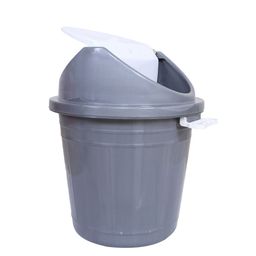 Kuber Industries Grey & White Dustbin With Swing Top Lid - 30 L image 2