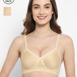 Floret Pack Of 2 Beige Minimizer Bra T3094_Skin-Skin_30B-25
