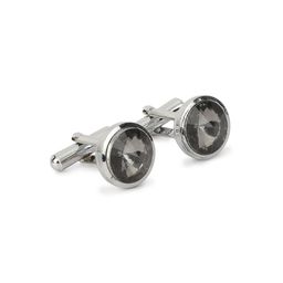 Alvaro Castagnino Silver-Toned & Black Cufflink-image-106