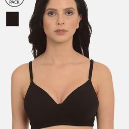 mod & shy Pack Of 2 Black Bra - Lightly Padded-17